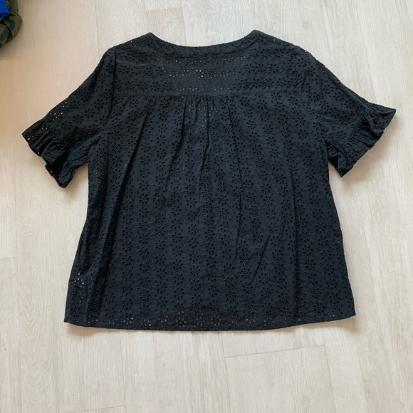 Madewell eyelet village ruffle-sleeve shirt - Picture 4 of 5